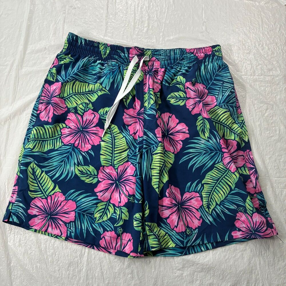 Chubbies Swim Trunks Shorts 5" Inseam Large Floral Tropical All Over Print